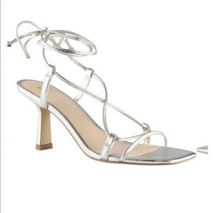 Strappy gold wrap heels. Marc Fisher LTD 7. Worn once for a wedding, so cute!